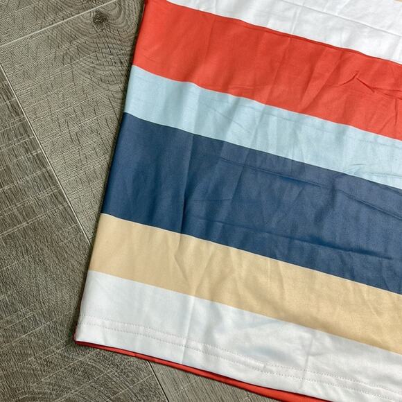 CHICME Striped Sleeveless Open Back Bodycon Tank Top Dress Women’s - Picture 5 of 8